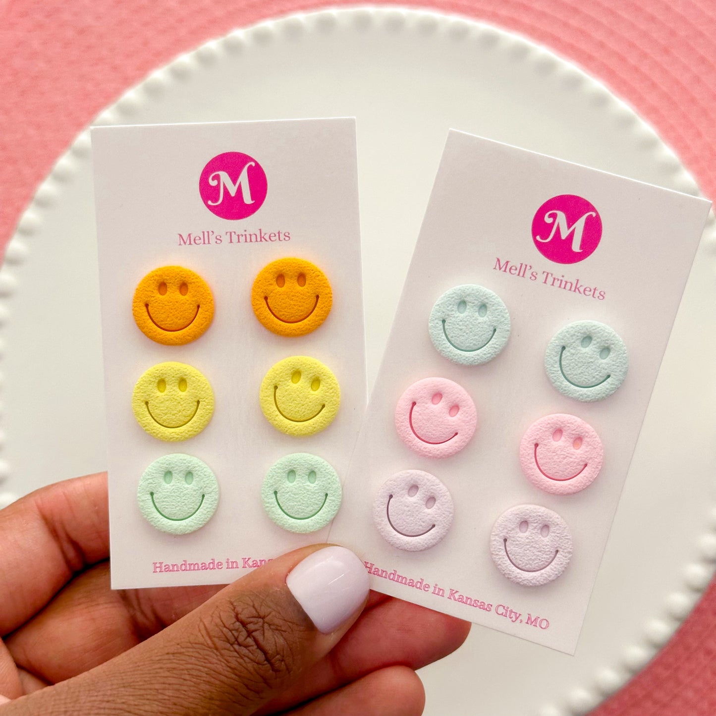 Smiley Stud Pack - Choose Color