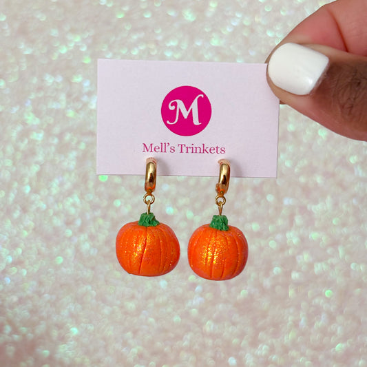 3D Pumpkin Huggies - Orange