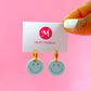 Sparkly Smiley Huggie Hoops - Choose Color