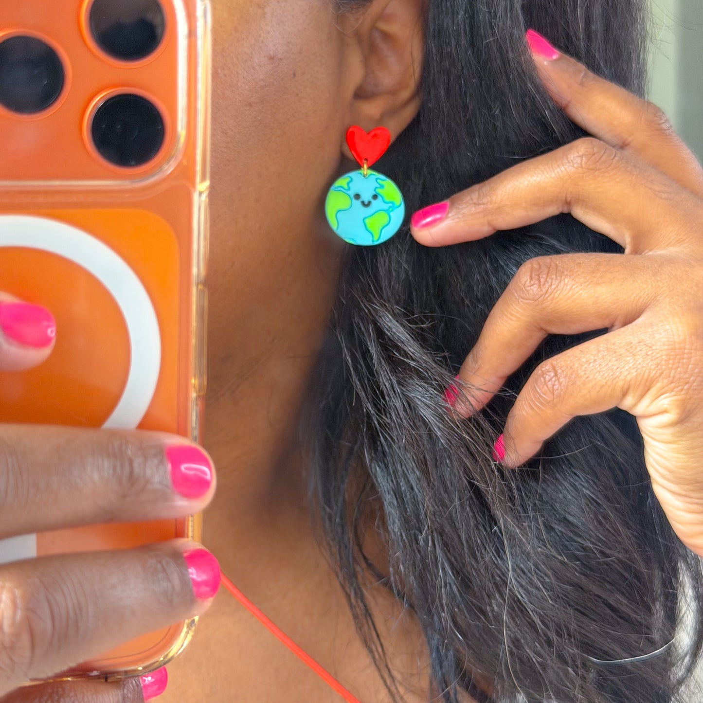 Pre-order Earth Day Dangles - Red Heart