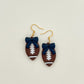 Gameday Football Bow Dangles - Choose Team Color