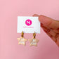 Be Kind Star Hoops - Dusty Peach
