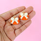 Pumpkin Bow Dangles - Beige Bow