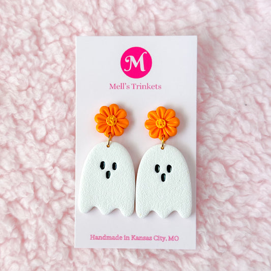 Floral Boo Ghosties - Orange