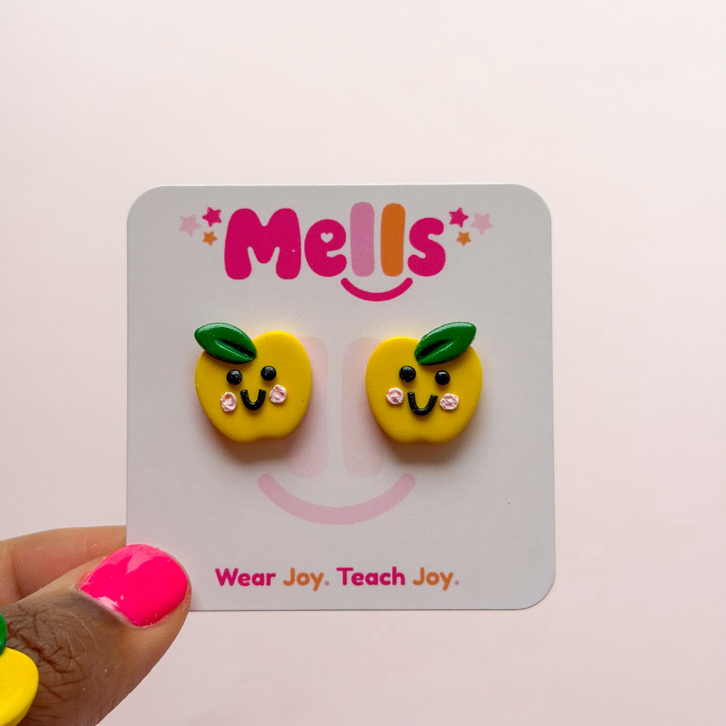 Happy to The Core Apple Stud Earrings - Choose Color