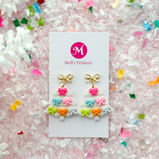 Very Merry Bow Tree Dangles - Colorful Pastel