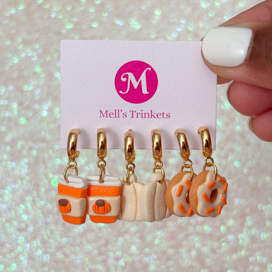 Pumpkin Spice Huggie Set