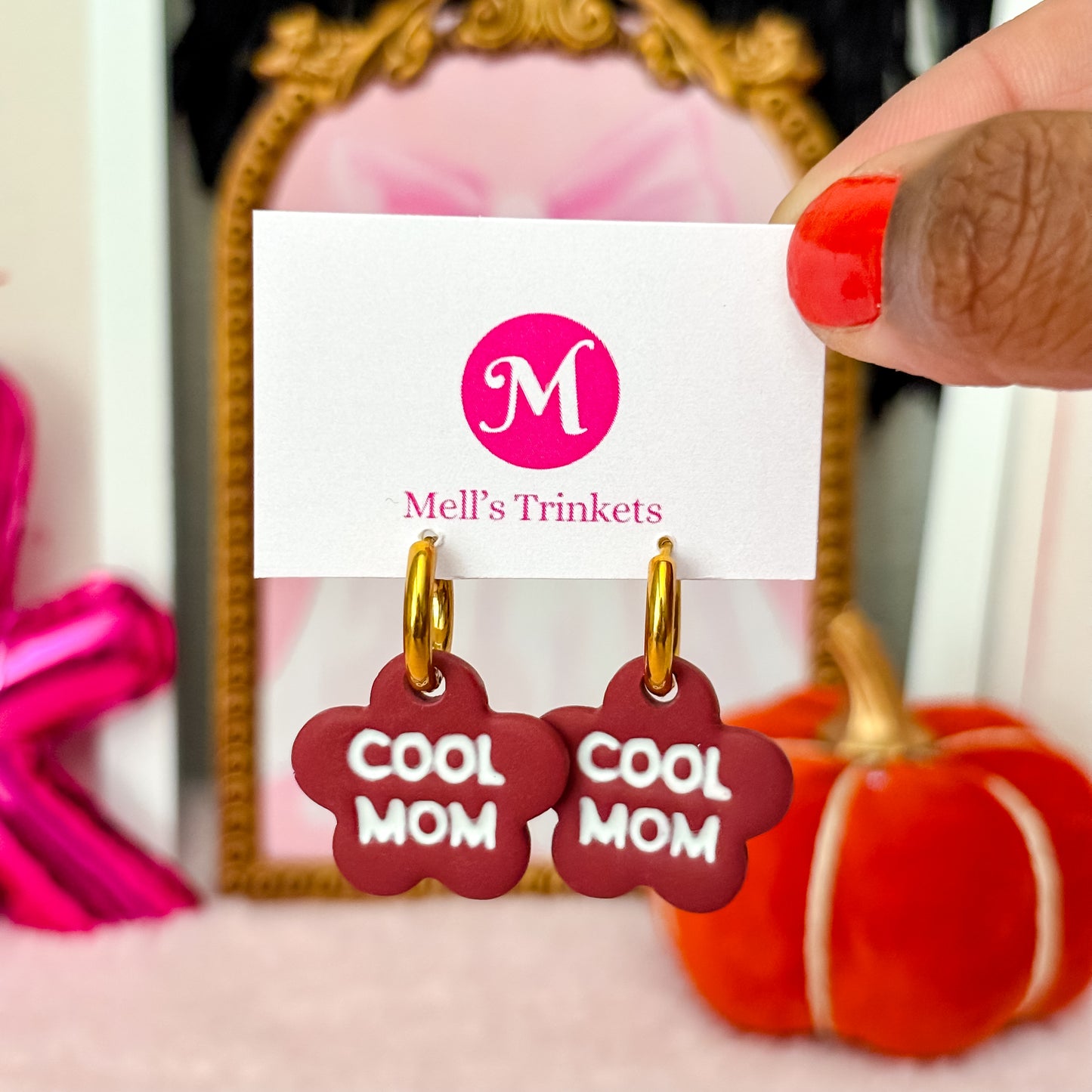 Mom Huggie Hoops - Choose color