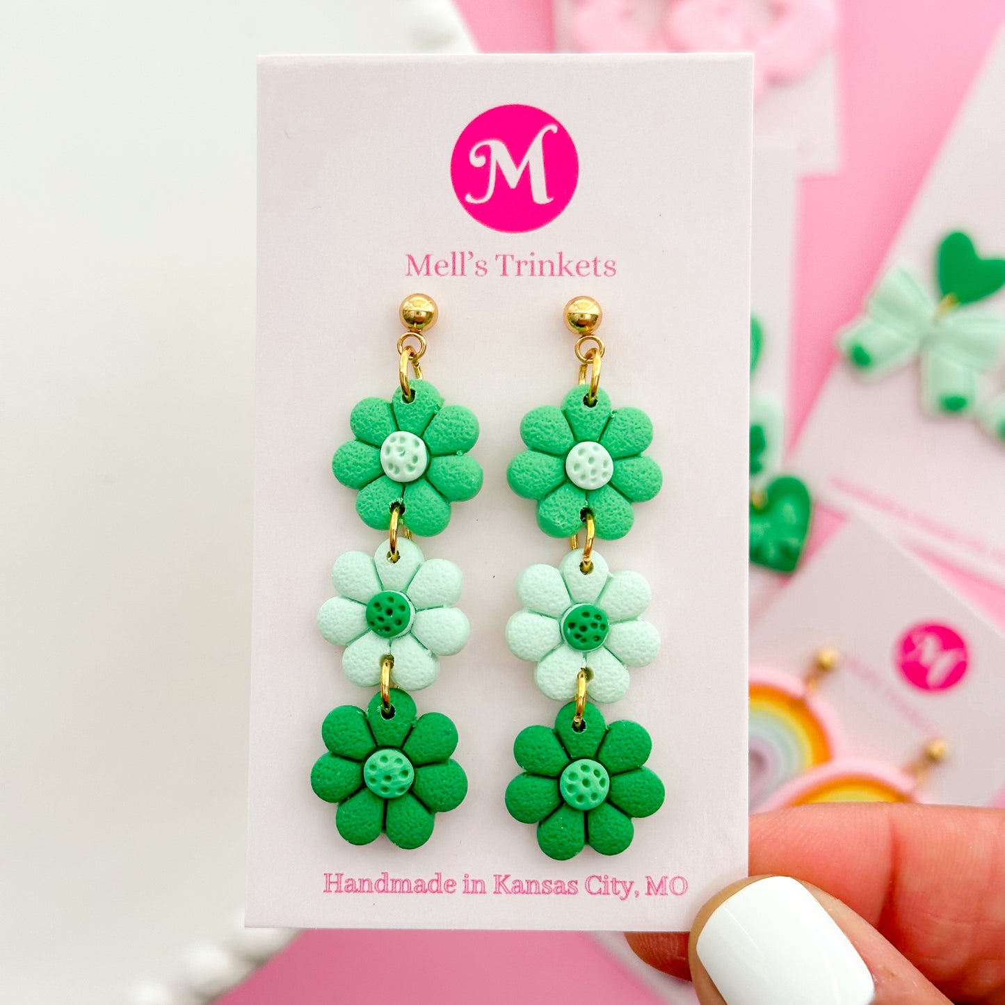 Lucky Daisy Triple Dangles