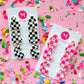 Checkered ABC Dangles - Choose Color