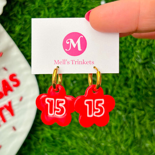 #15 Flower Hoops - Comeback Red