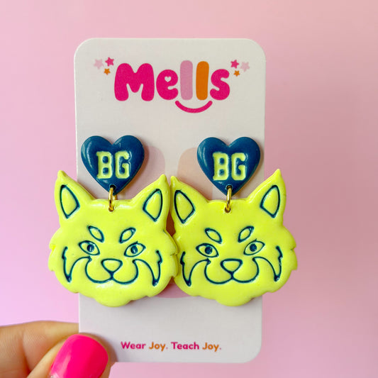 BG Heart Bobcat Dangles - Birch Grove