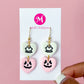Spooky Heart Dangles - Light Pink
