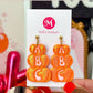 ABC Sparkly Pumpkin Dangles