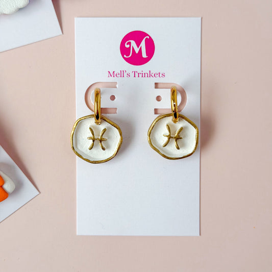 Pisces Huggie Hoops