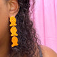 Glittered Goldfish Dangles - Solid Orange