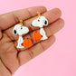 Snoopy Pumpkin Dangles