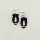 Game Day Leopard Bow Dangles - Choose Team