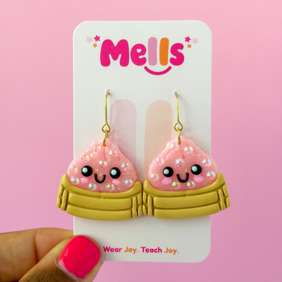 Squishy Dumpling  Dangle Earrings - Choose Color