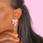 Bow Dangle Earrings - Choose Color