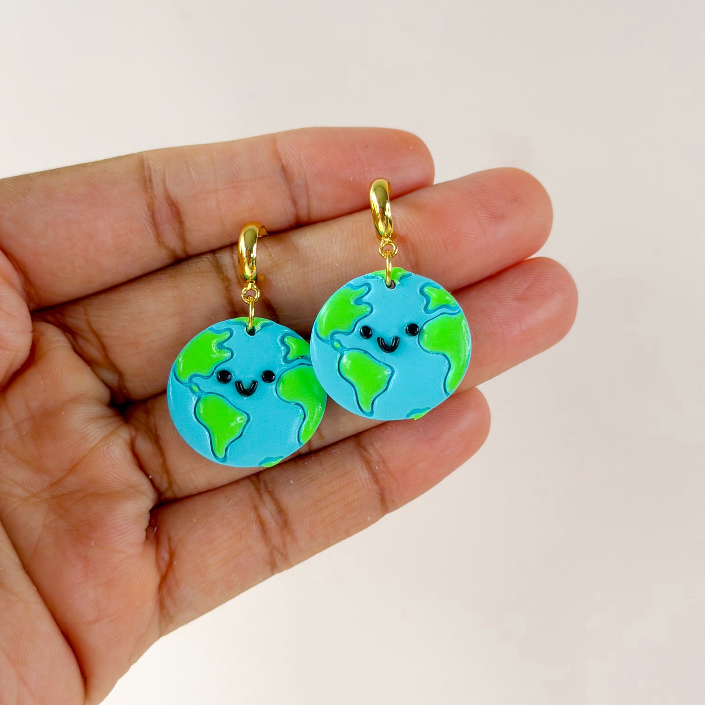 Earth Day Dangles - Huggie Hoops