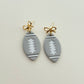 Football Dangles Gold Bow - Choose Team Color
