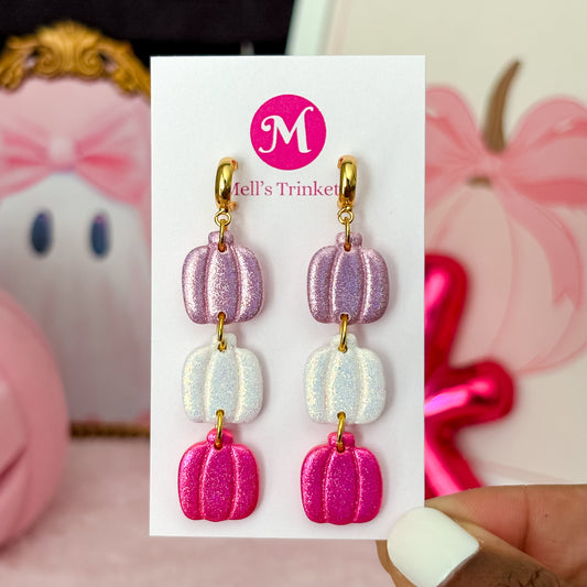 Boo-ween Triple Pumpkin Dangles