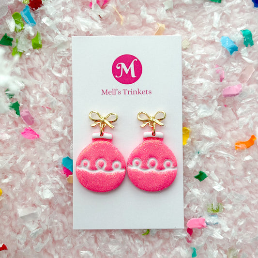 Ornament Dangles - Mell's Hot Pink