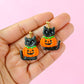 Kitty In A Pumpkin Dangles