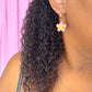Smiley Flower Huggie Set