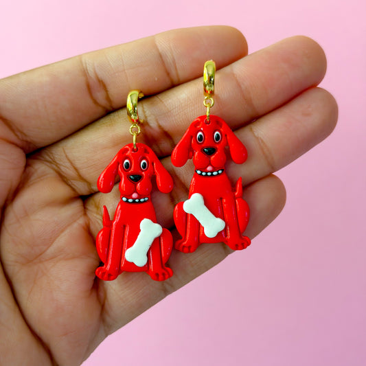 Storybook Big Red Dog  Dangles -  Choose Style