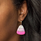 Hot Pink Candy Corn Dangles