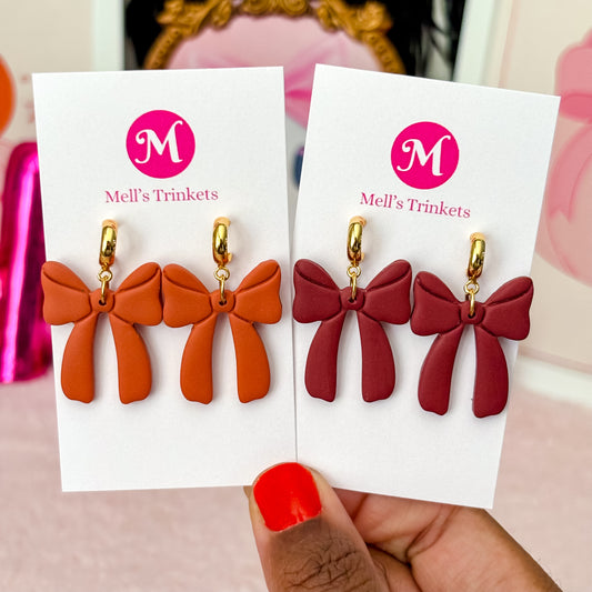 Autumn Bow Huggies - Choose Color