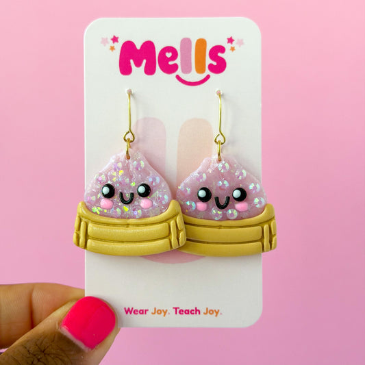Squishy Dumpling  Dangle Earrings - Choose Color