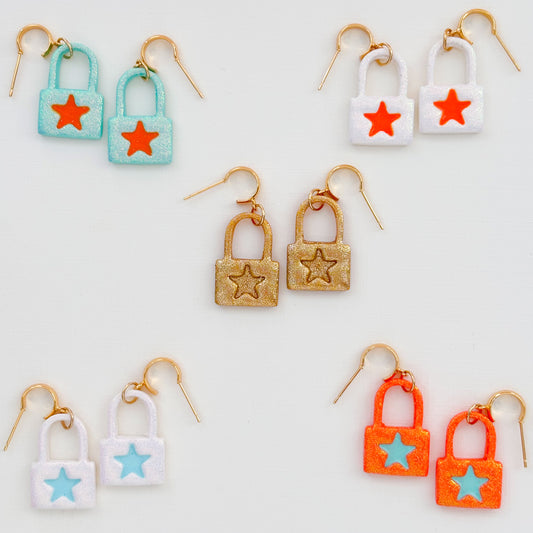 Star Lock Dangles - Choose Color