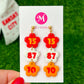 KC Football Flower Triple Dangles