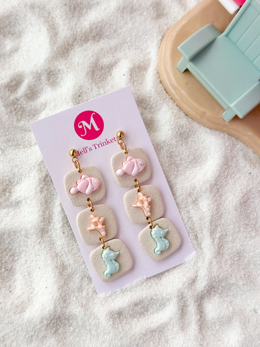 Sea Creatures Triple Dangles