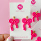 Bow Dangle Earrings - Choose Color