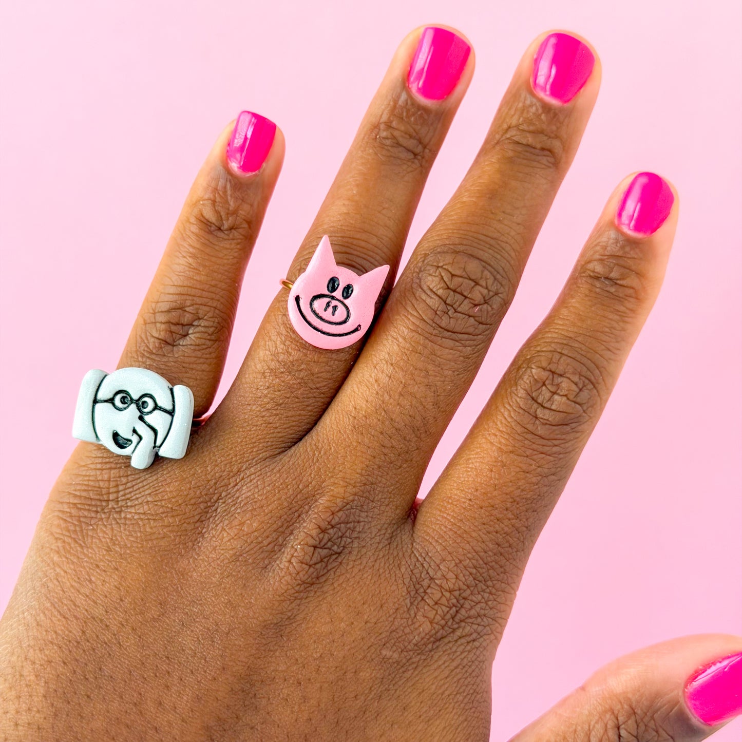 Pre-order Piggie & Elephant Adjustable Ring OSFM - Choose Ring