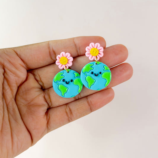 Earth Day Dangles - Pink Flower
