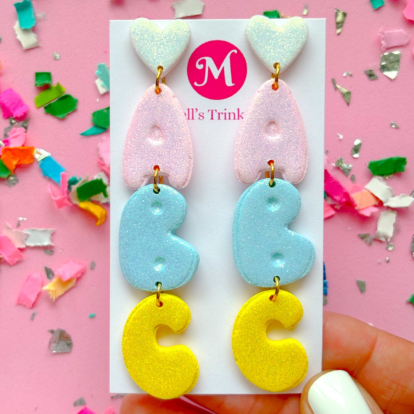 Heart  ABC Dangles - Choose Dangles