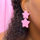 Glitter Double Star Dangles - Choose Color