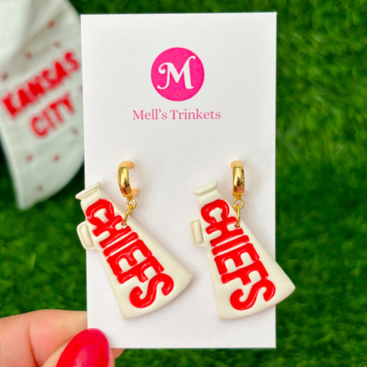 KC Cheer Megaphone Earrings
