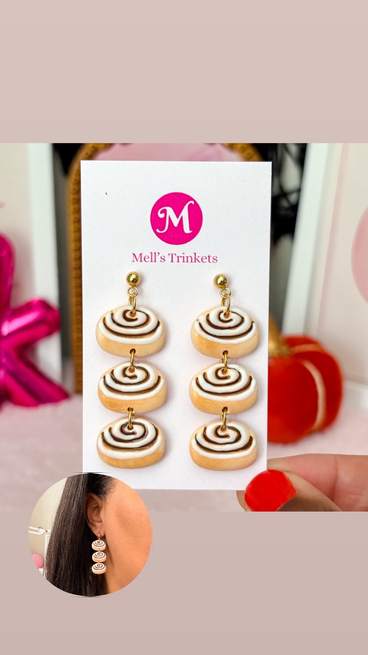 Cinnamon Roll Triple Dangles