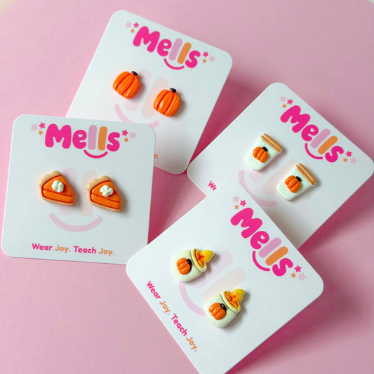 Pumpkin SZN Stud Earrings - Choose Style