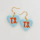 T.S Heart Dangles - Choose Color