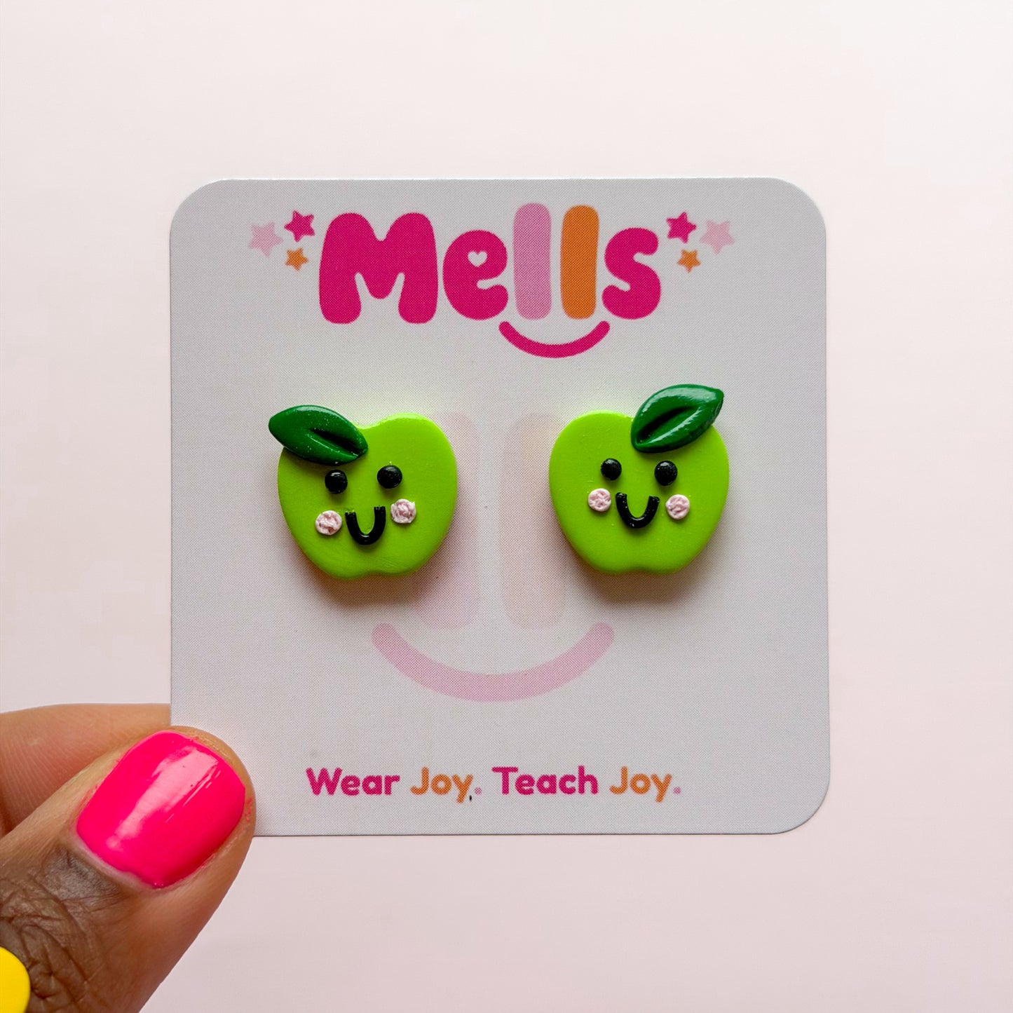 Happy to The Core Apple Stud Earrings - Choose Color
