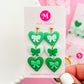 Lucky Bow Hearts -  Ombre Green