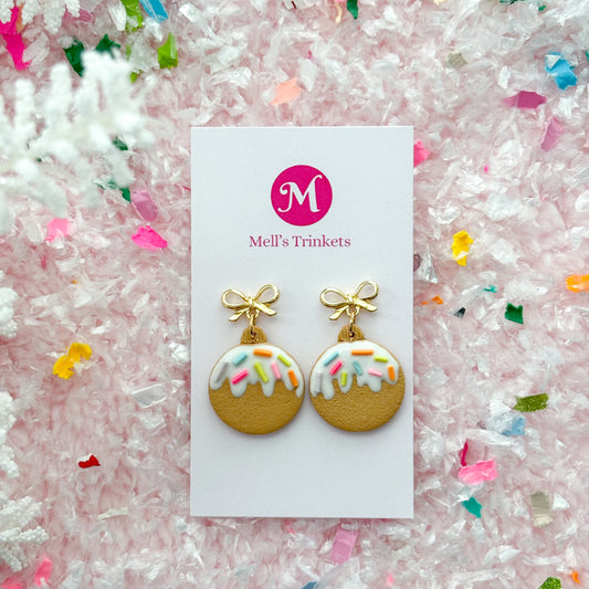 Frosted Gingerbread Ornament Dangles
