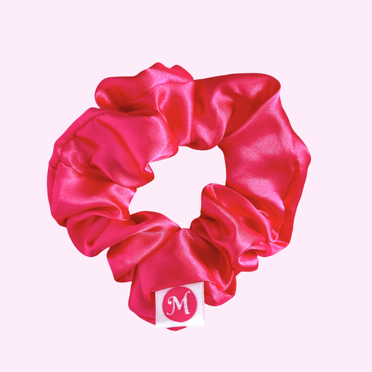 Solid Hot Pink Scrunchie